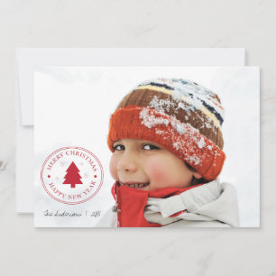 Red Christmas Ornaments Holiday Photo Card