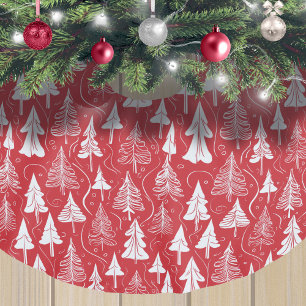 Red Christmas Pattern#6 ID1009 Brushed Polyester Tree Skirt