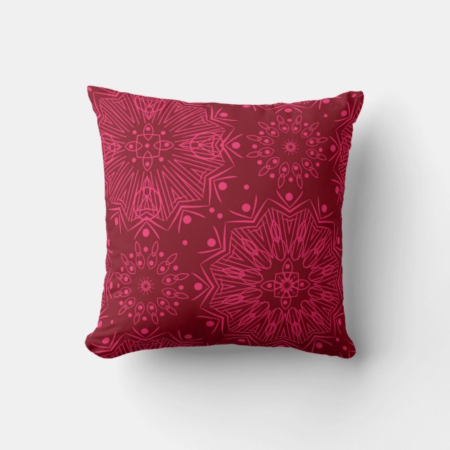Red Christmas pattern . Cushion (Front)