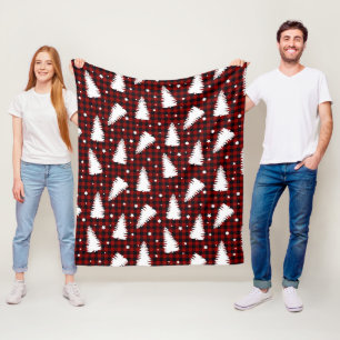 Red Christmas Pattern Fleece Blanket