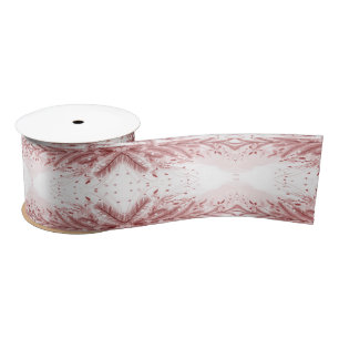 Red Christmas Pine Tree Snow Decoration Beautiful Satin Ribbon