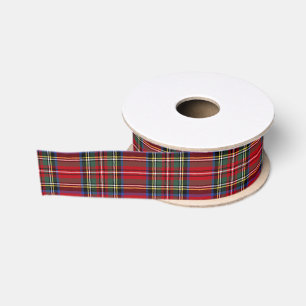 Red Christmas Plaid Grosgrain Ribbon