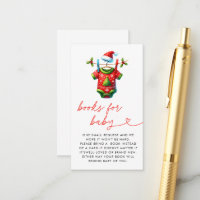 Red Christmas Santa Baby Shower Books for Baby