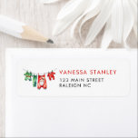 Red Christmas Santa Baby Shower Return Address<br><div class="desc">Add a festive touch to your holiday invitations with our Red Christmas Santa Baby Shower Return Address Label. Featuring a cheerful Santa Claus design on a vibrant red background, this label is accented with snowflakes and winter greenery, perfectly complementing the holiday spirit of your baby shower. It's an elegant and...</div>