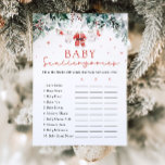 Red Christmas Santa Baby Shower Scattergories Game Invitation<br><div class="desc">The Red Santa Baby Christmas Scattergories Baby Shower Game is a fun and festive activity perfect for a holiday-themed baby shower! Featuring a charming red Santa baby clothes design with delicate red snowflakes and winter greenery eucalyptus, this game challenges guests to fill in the blanks with baby-related words that begin...</div>