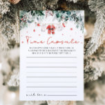 Red Christmas Santa Baby Shower Time Capsule Game Invitation<br><div class="desc">The Red Santa Baby Christmas Baby Clothes Time Capsule Game is a festive and meaningful addition to your holiday-themed baby shower! Featuring an adorable design with red Santa baby clothes, delicate red snowflakes, and winter greenery eucalyptus, this game invites guests to write notes, wishes, and predictions for the baby to...</div>