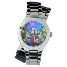 Red Christmas Santa Claus In Winter eWatch