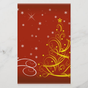 Red Christmas scene Stationery