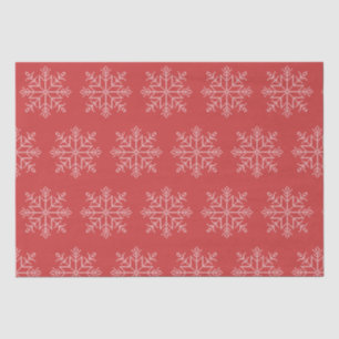 Red christmas seasonal snowflake art  tissue paper