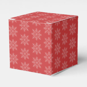 Red christmas snowflake desifn favour box