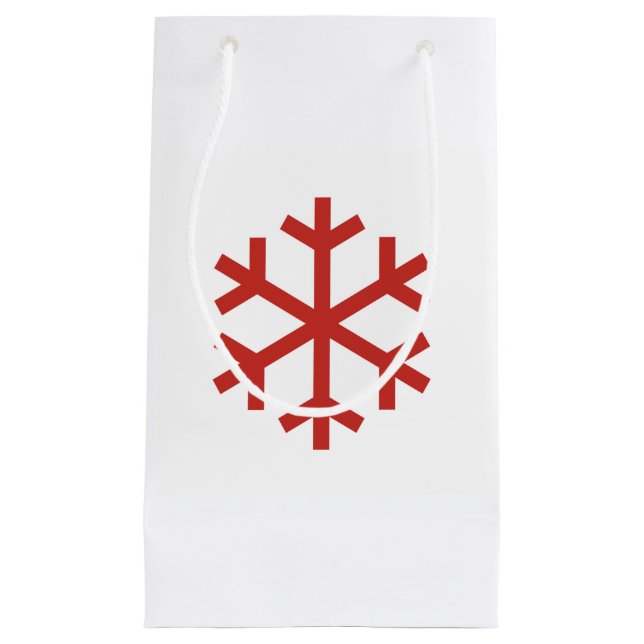 Red Christmas Snowflake Gift Bag (Front)