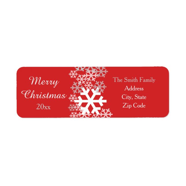 Red Christmas Snowflakes Pattern Greetings (Front)