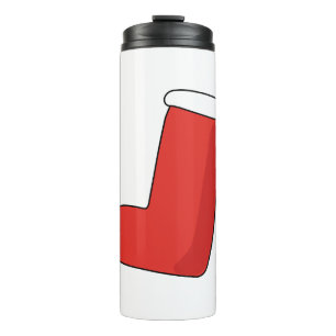 Red Christmas Sock Thermal Tumbler