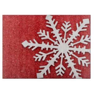Red Christmas Sparkles Cutting Board