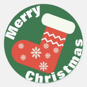 Red Christmas Stocking Sticker