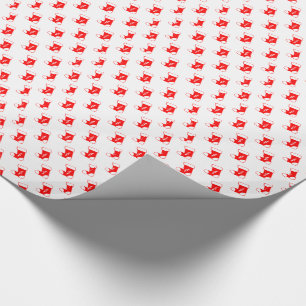 Red Christmas Stocking Wrapping Paper
