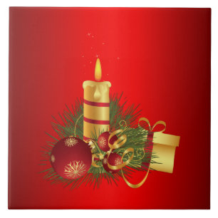 Red Christmas Tile
