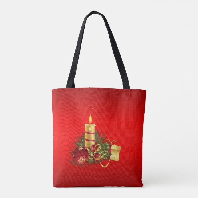 Red Christmas Tote Bag (Back)