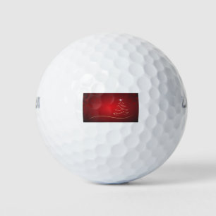 Red Christmas Tree Christmas Merry Christmas Golf Balls