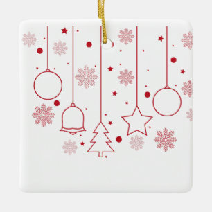 Red Christmas tree decorations
