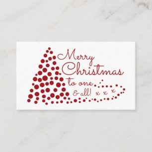 Red Christmas tree, Festive Invitation