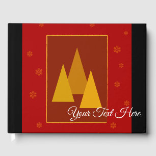 Red Christmas Tree Guest Book
