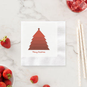 Red Christmas Tree Napkin
