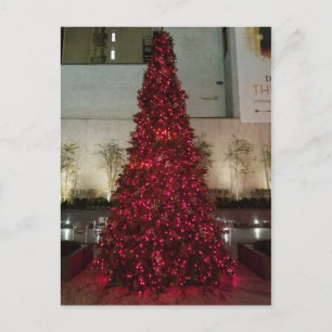 Red Christmas Tree - NYC Postcard