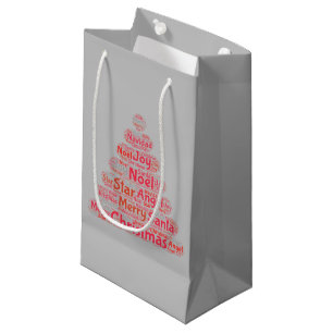 Red Christmas Tree Small Gift Bag