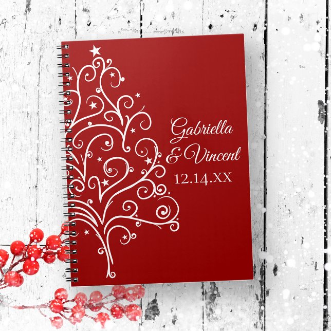 Red Christmas Tree Winter Wedding Notebook (Creator Uploaded)
