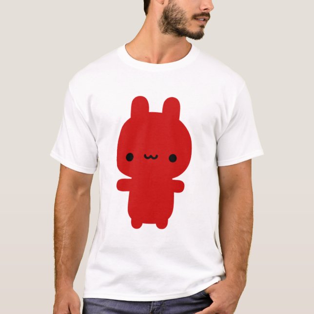 Red Chubby Bunny Black Tee (Women) (Front)