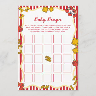 Red Ciao Bambino Italian Pasta Baby Bingo Game