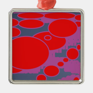 red circle and dark blue purple abstract art metal tree decoration