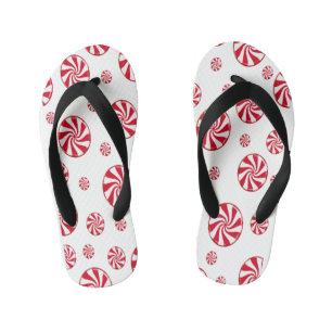 Red circle kid's jandals