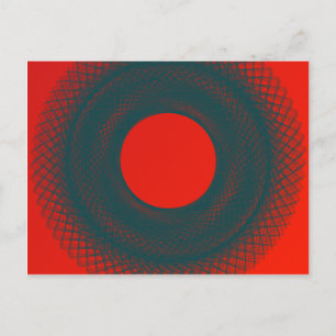 red circle postcard
