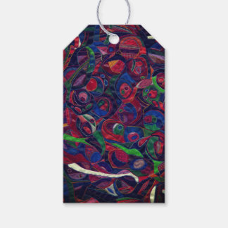 Red circles gift tags