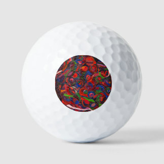 Red circles golf balls