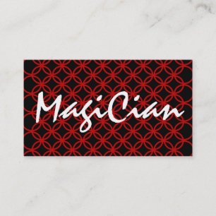 Red Circles Magician Business Card