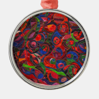 Red circles metal tree decoration