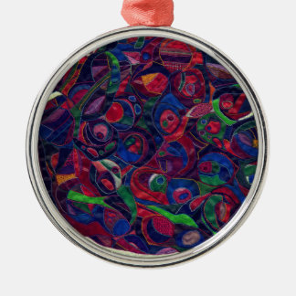 Red circles metal tree decoration
