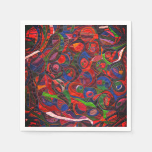 Red circles napkin