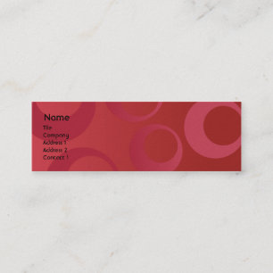 Red Circles - Skinny Mini Business Card