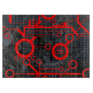 Red Circuit Cutting Board