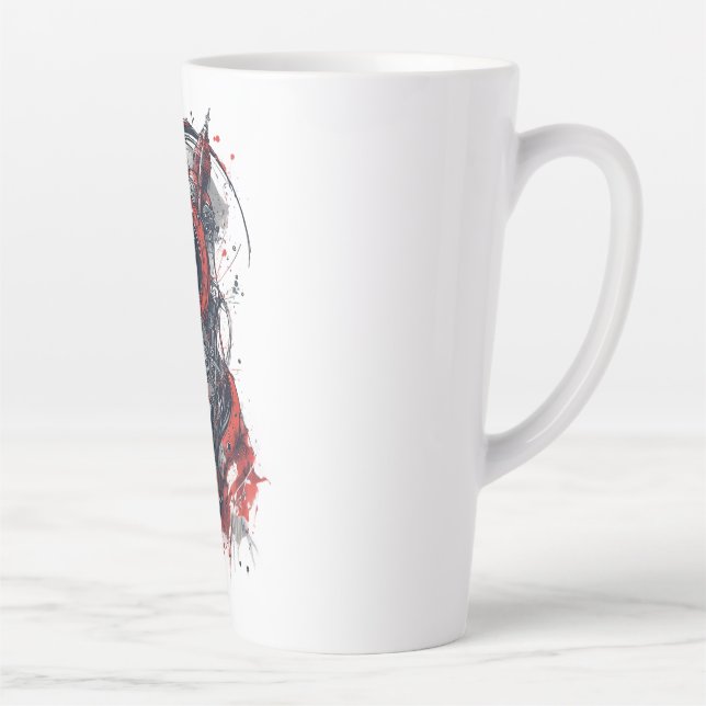 Red circuit dream latte mug (Right)