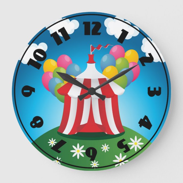 Red Circus Tent Clock (Front)