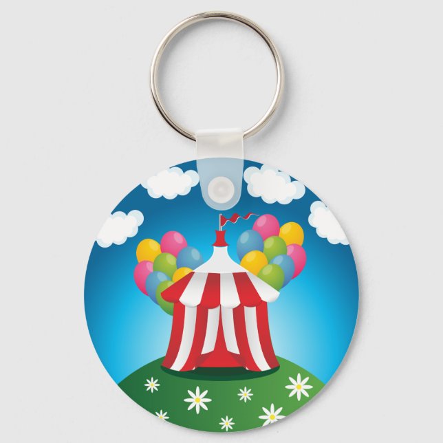 Red Circus Tent Keychain (Front)