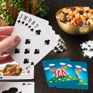 Red Circus Tent Playing Cards