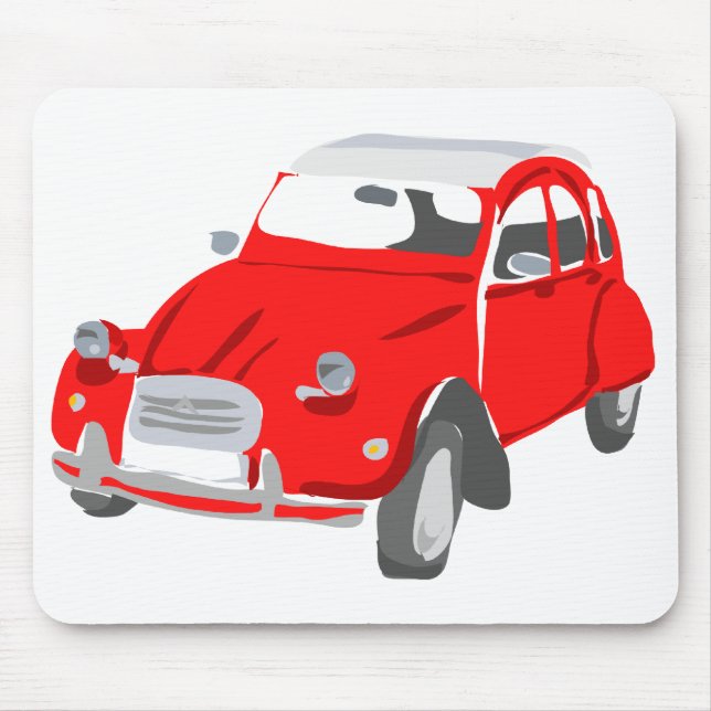 Red Citroen 2 CV Mousemat (Front)
