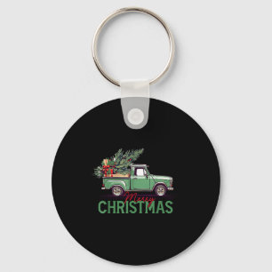 Red Ckup Truck Christmas Tree Vintage Christmas Me Key Ring