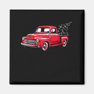 Red Ckup Truck Christmas Tree Vintage Christmas Me Magnet